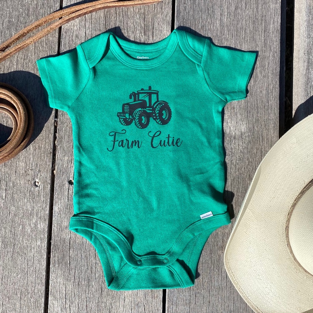 Baby Tractor Gerber Onesie ® Green